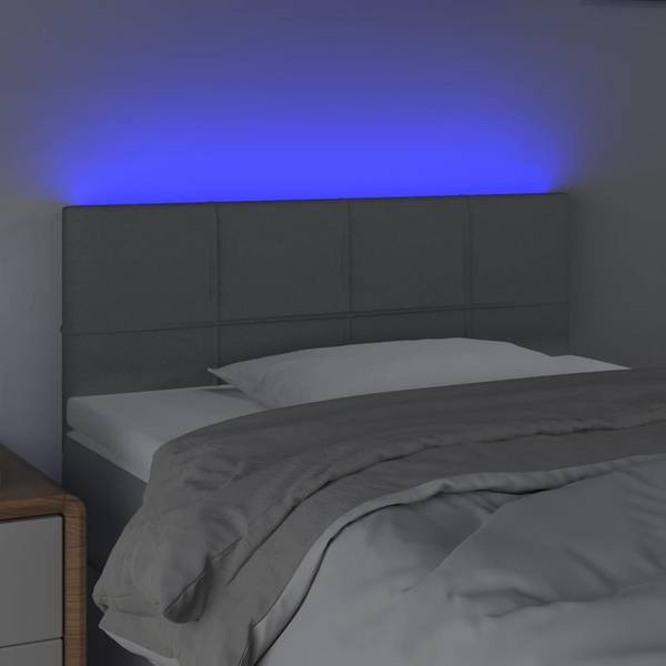 LED Kopfteil 3016075-2 Hellgrau - 100 x 88 cm