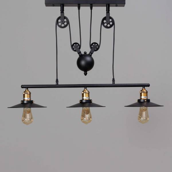 Hängeleuchte Piattino Schwarz - Metall - 22 x 150 x 88 cm