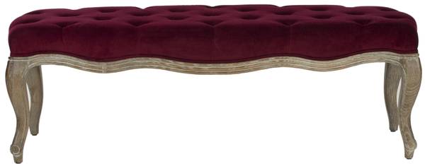 Sitzbank ARDYCE Rot - Massivholz - 45 x 45 x 133 cm