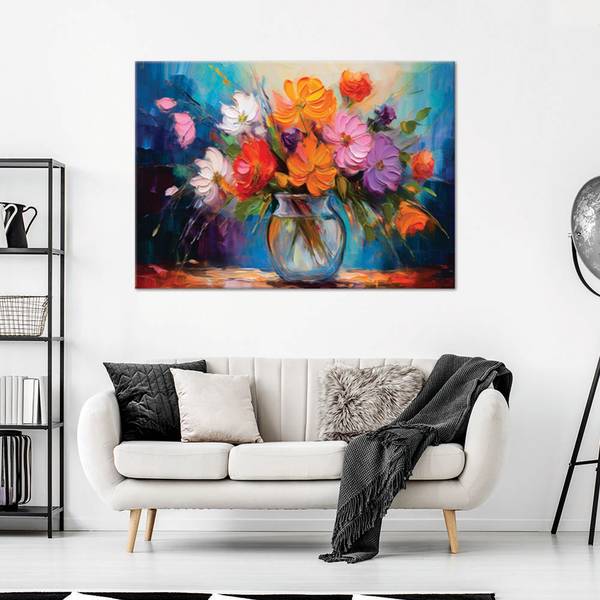 Canvas schilderij Bloemen 120 x 80 cm