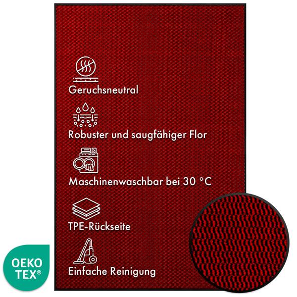 Schmutzfangmatte Horizon Novo TPE Rot - 60 x 90 cm