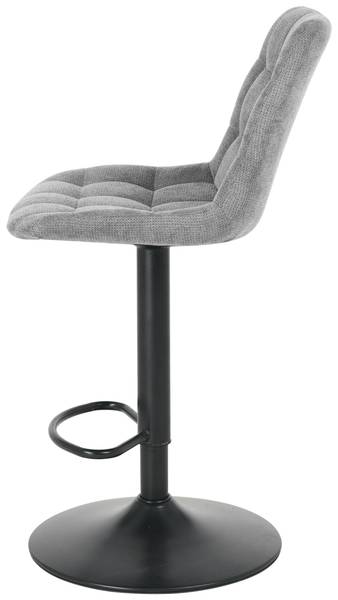 Barhocker THEO Grau - Metall - Massivholz - Textil - 46 x 114 x 55 cm