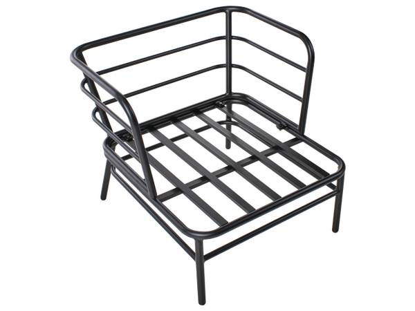 Sitzgruppe PONZONE 3-tlg Beige - Schwarz - Metall - 79 x 80 x 79 cm
