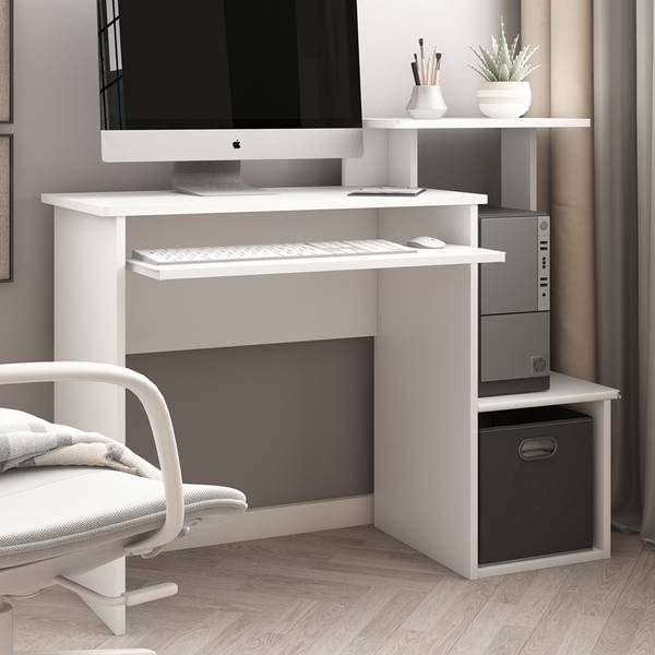 Schreibtisch Karl 35996 Weiß - Holzwerkstoff - 106 x 87 x 40 cm