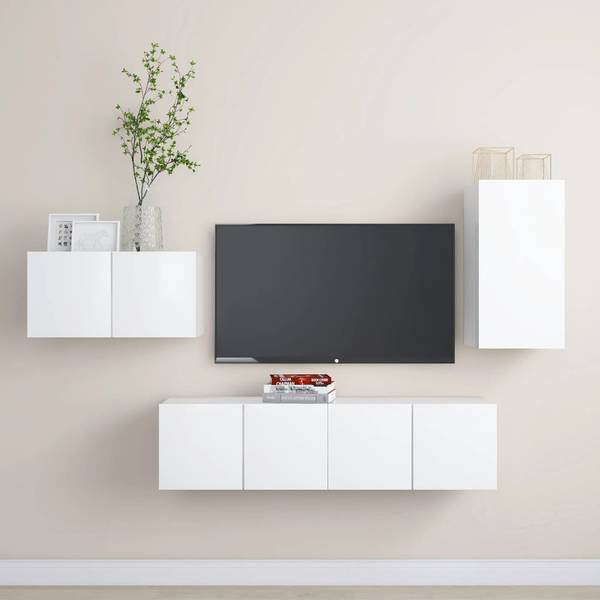 Meuble tv 3006909-1 (lot de 4) Blanc