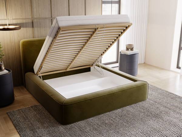 Polsterbett AMARO Dunkelgrün - Liegefläche Breite: 160 cm