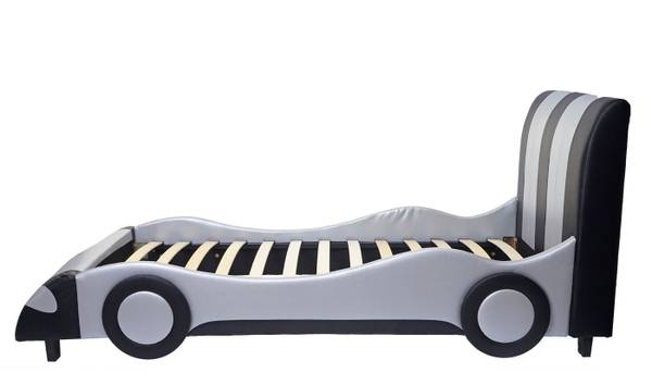 Bett E14 Auto Schwarz - Silber