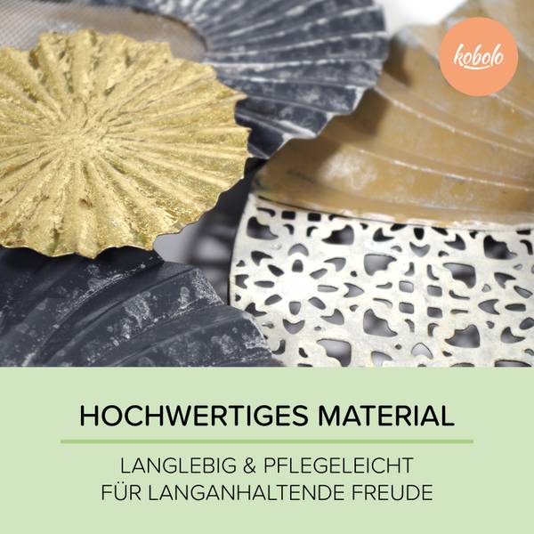 Metallbild SHELL Gold - Metall - 5 x 48 x 90 cm