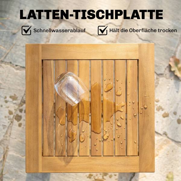 Balkontisch 84G-859V00TK Braun - Akazie - 48 x 46 x 48 cm