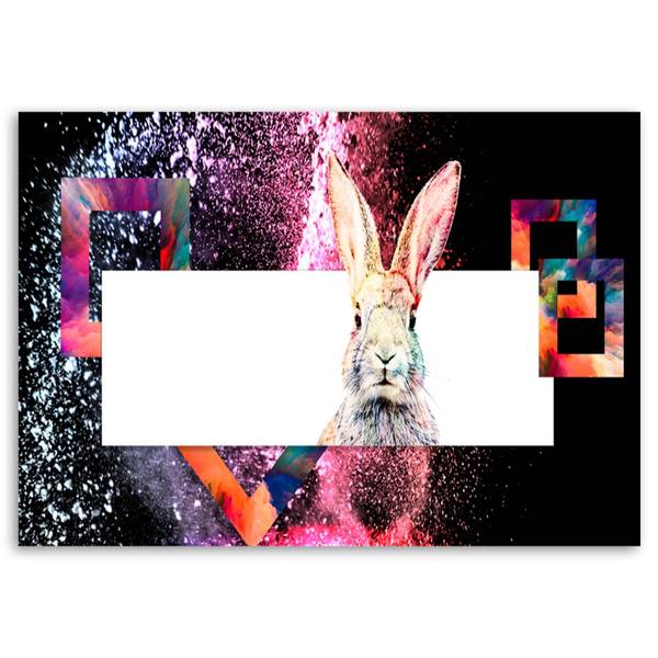 Wandbild kaninchen 100 x 70 cm