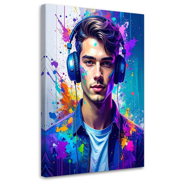 Canvas schilderij Man 60 x 90 cm