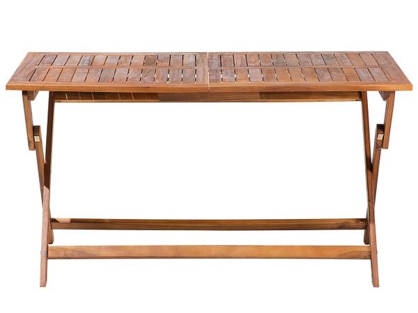Set de salle à manger CENTO Marron - Gris - Bois massif - 140 x 90 x 75 cm