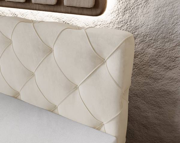 Boxspringbett NAPOLI Beige - Breite: 165 cm - Liegefläche Breite: 160 cm
