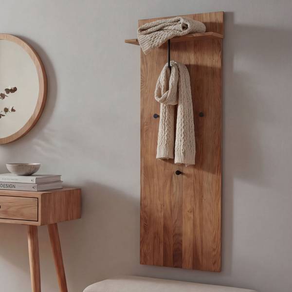 Garderobenpaneel P55 Braun - Eiche - 42 x 135 x 22 cm