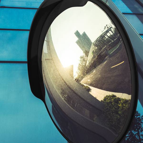 Verkeersspiegel 60 cm zwart zwart - kunststof - 60 x 60 x 25 cm