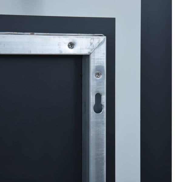 Badezimmerspiegel mit LED 3000284 Silber - Spiegelglas - 60 x 80 x 1 cm