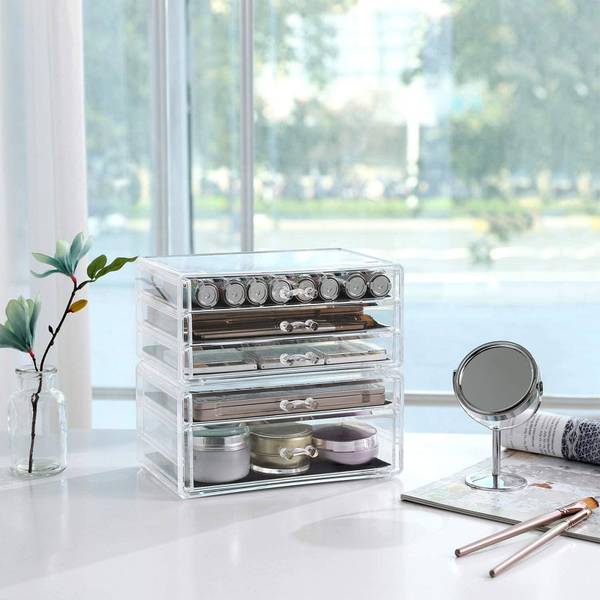 Kosmetik-Organizer Khartoum North Schwarz - Kunststoff - 22 x 14 x 24 cm