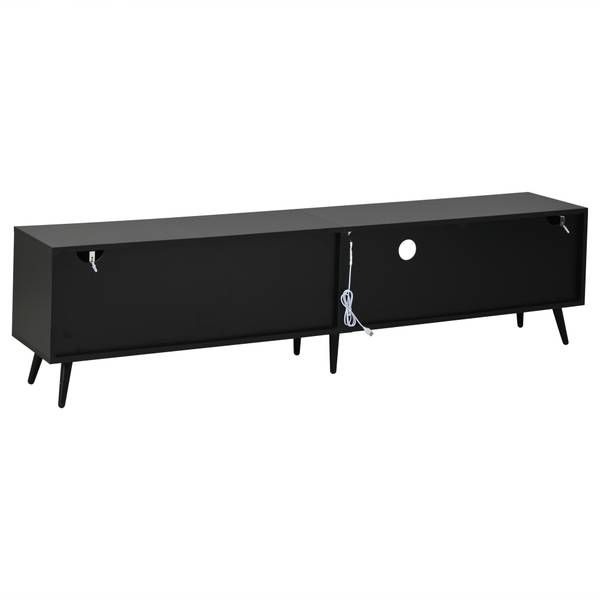 TV-Schrank Neptunus Ⅲ Schwarz - Braun - Holzwerkstoff - 31 x 44 x 175 cm