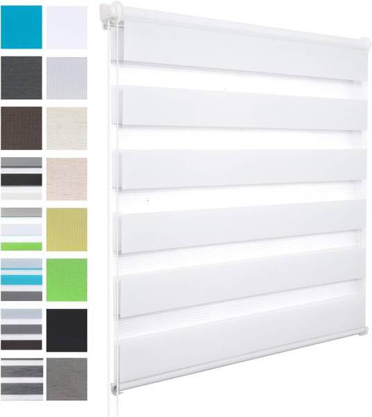 Doppelrollo Klemmfix Malese 75 x 130 cm