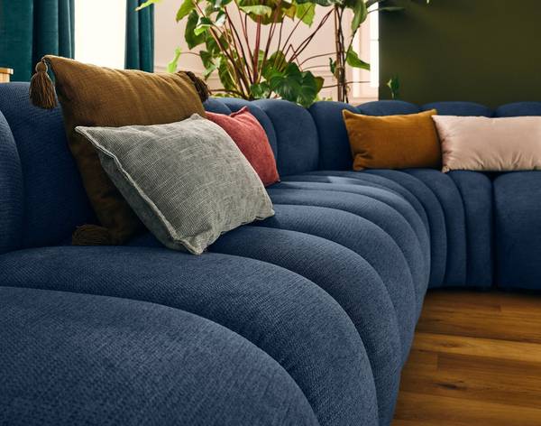 Ecksofa DEBBIE Blau