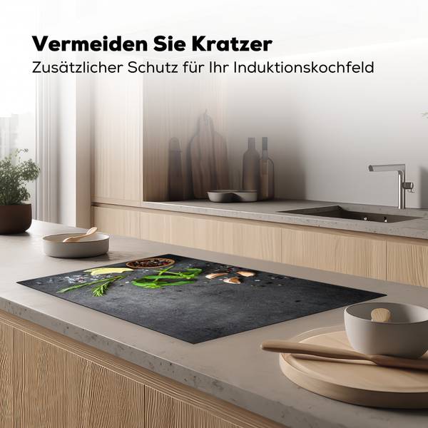Herdabdeckplatte Kräuter 81 x 53 cm