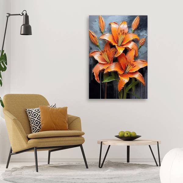 Leinwandbild Blumen 1-Teilig 60 x 90 cm