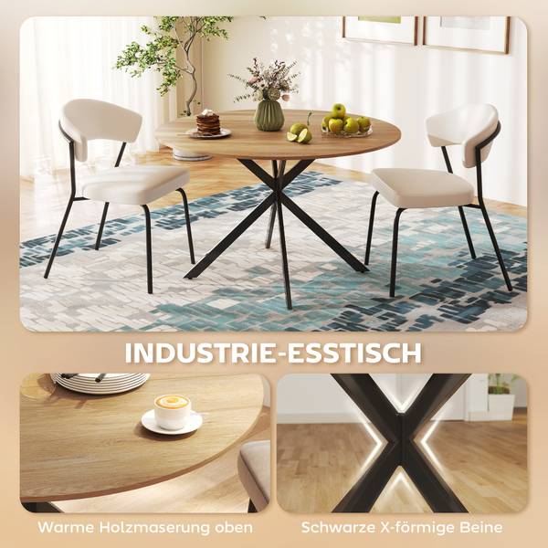 Esstisch 83A-297V00AK Eiche - 120 x 120 cm