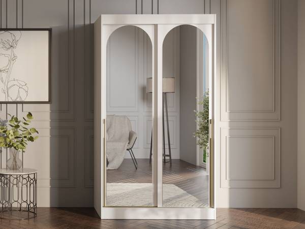 Kleiderschrank Modin Beige - Gold