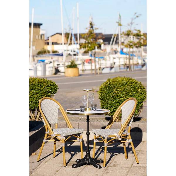 CaféTisch Trine Weiß - Holz teilmassiv - 60 x 74 x 60 cm