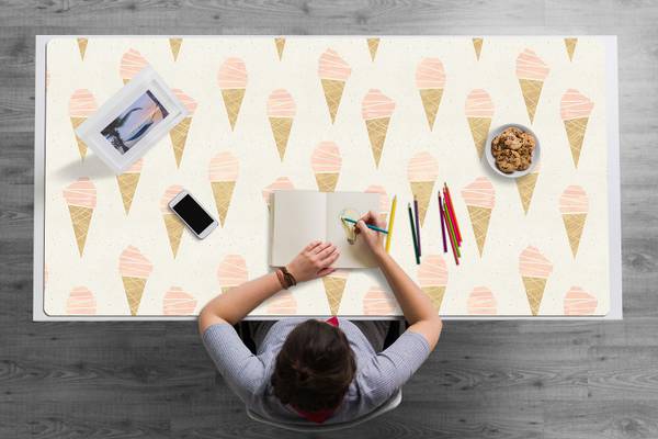 Tischmatte Frost Braun - Polyester PVC - 100 x 50 x 1 cm