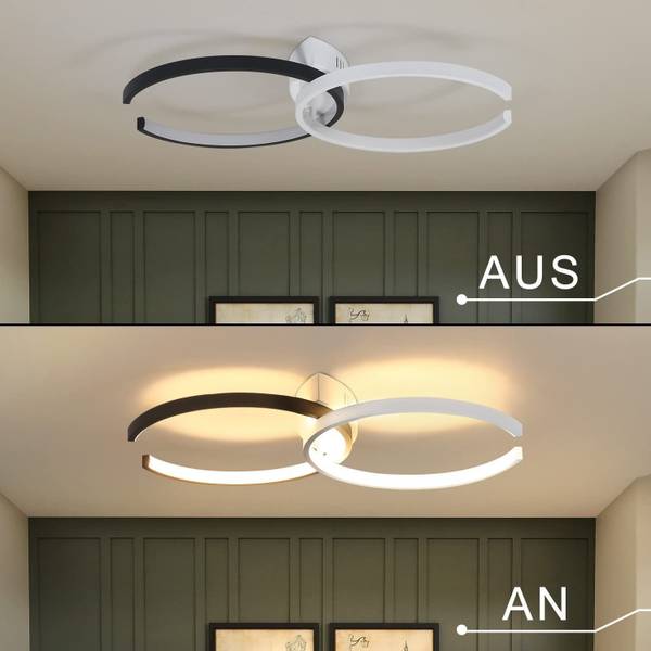 LED Deckenleuchte Gricelda Schwarz - Metall - 32 x 9 x 54 cm