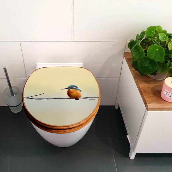 WC-Sitz mit Absenkautomatik Pause Orange - Bambus - Holzwerkstoff - 38 x 5 x 49 cm