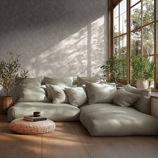 Vliestapete 782033-GU Grau - Fleece - 53 x 1005 x 1 cm