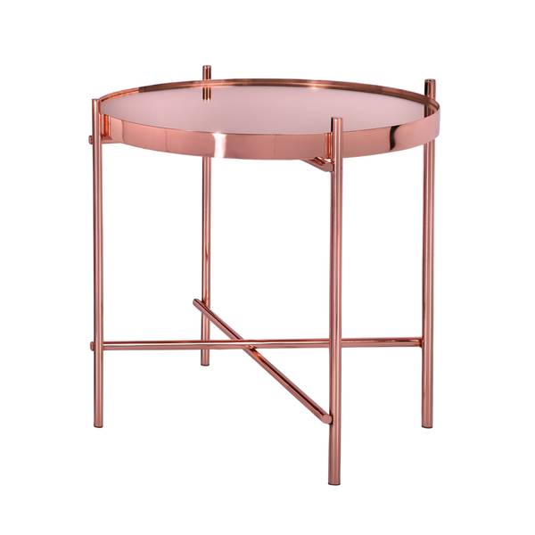 Beistelltisch Ø 43x45cm Kupfer, Metall Kupfer - Rosé