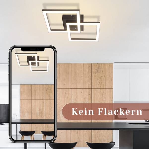 LED Deckenleuchte Harrington Schwarz