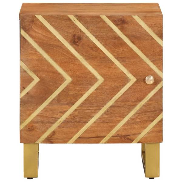Nachttisch DE407 Braun - Massivholz - 40 x 46 x 34 cm