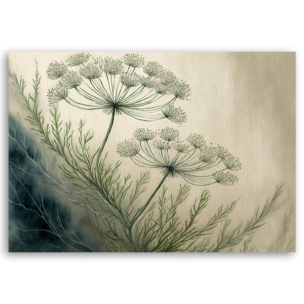 Wandbild botanische pflanzen abstraktion 60 x 40 cm