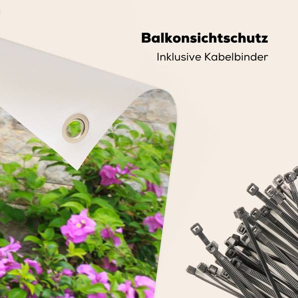 BALKON-SICHTSCHUTZ Blumen 300 x 85 cm