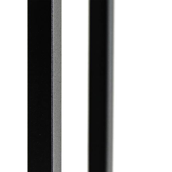 Beistelltisch mit Zeitungsablage C-Form Schwarz - Braun - Eisen - 30 x 63 x 37 cm