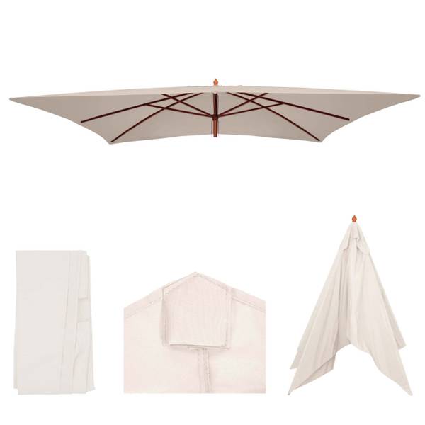 Ersatz-Bezug für Schirm Lissabon I Cremeweiß