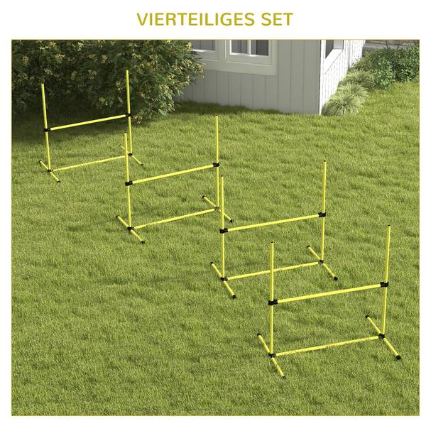 Agility-Ausrüstung 4er Set D07-018V00YL Gelb - Kunststoff - 65 x 94 x 99 cm