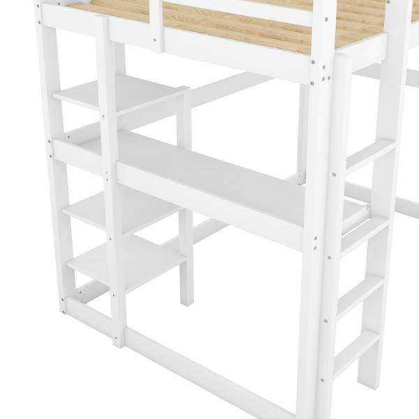Hochbett Leano Weiß