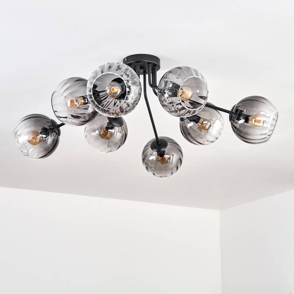 Deckenleuchte Cesaro Grau - Metall - 100 x 29 x 100 cm