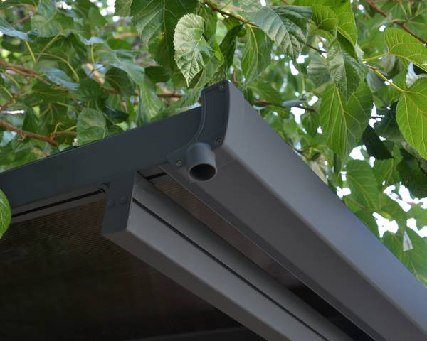 Carport Verona Grau - Metall - 299 x 217 x 504 cm