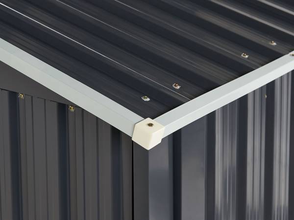 Abri de jardin AOSTA Gris - Métal - 270 x 158 x 105 cm