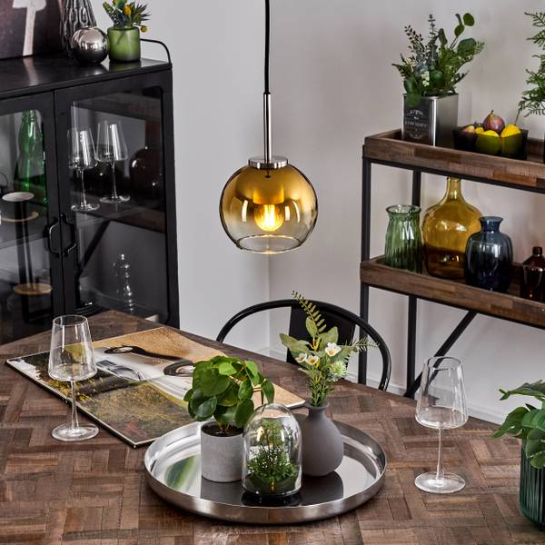 Deckenleuchte Cesaro Gold - Aluminium - Klarglas - 80 x 140 x 80 cm