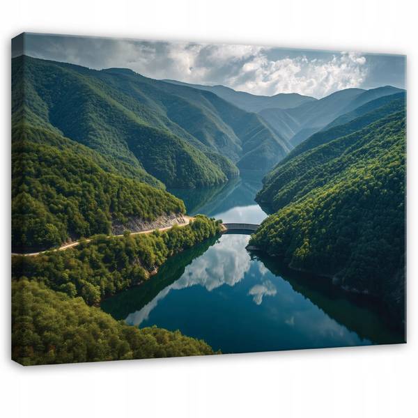Leinwandbild Gebirge Wandbilder Wanddeko 120 x 80 x 3 cm