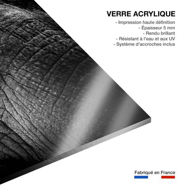 Tableau eléphant close up 80 x 120 x 80 cm - Matière plastique