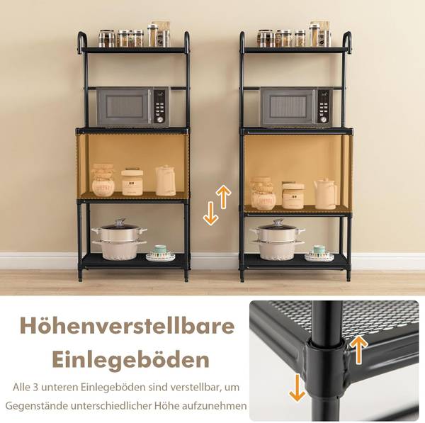 Keukenrek Magnetronrek TI79976 zwart