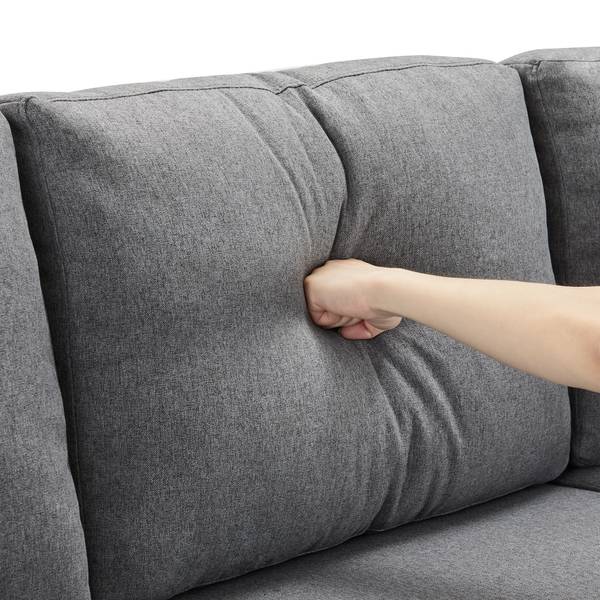 3-Sitzer-Sofa Mixed Grau - Textil - 143 x 83 x 220 cm